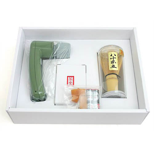 CHARAKU, Japanese Handheld Electric Matcha Whisk/Frother with Bamboo Chasen Made in Japan